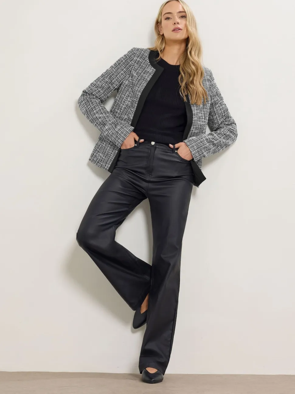 Long Tall Sally Black Boucle Jacket