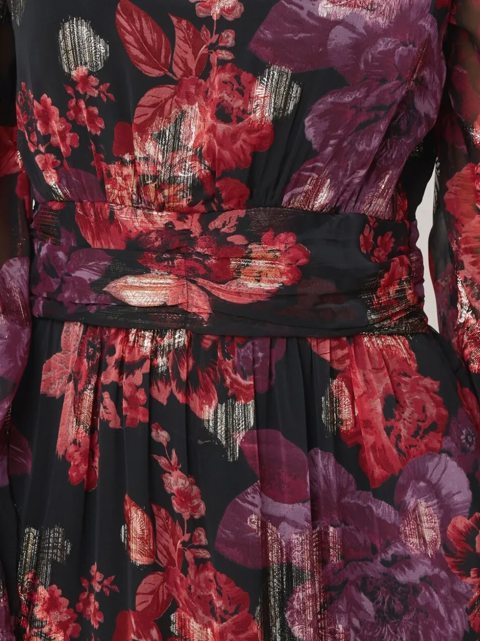 Long Tall Sally Black Jacquard Maxi Tiered Dress