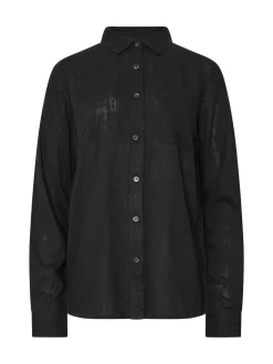 Long Tall Sally Black Long Sleeve Containing Shirt