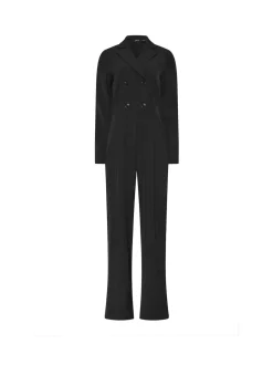 Long Tall Sally Black Long Sleeve Collar Jumpsuit