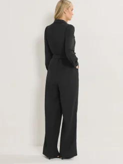 Long Tall Sally Black Long Sleeve Button Jumpsuit