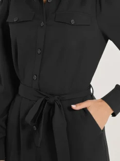 Long Tall Sally Black Long Sleeve Button Jumpsuit