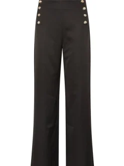 Long Tall Sally Black Military Button Trousers