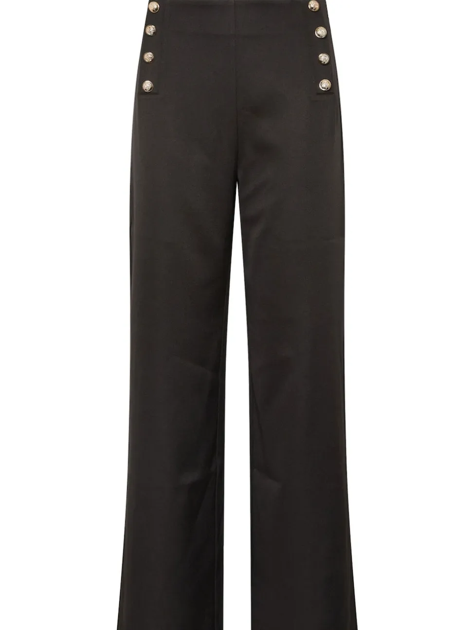 Long Tall Sally Black Military Button Trousers
