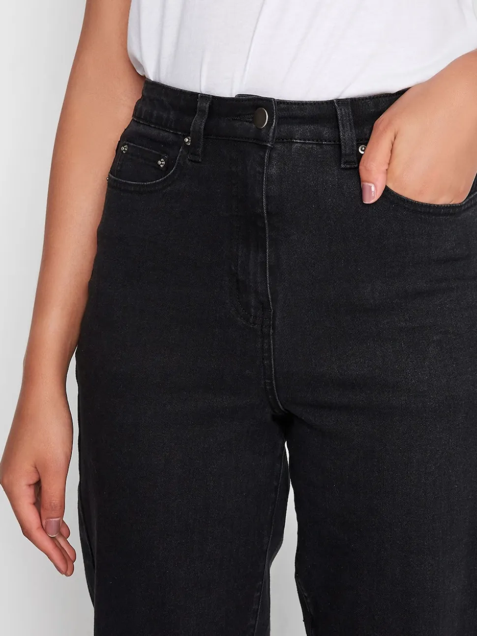 Long Tall Sally Black Mom UNA Stretch Jeans