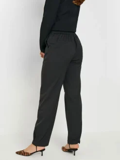Long Tall Sally Black Pleated Barrel Trousers