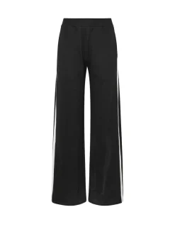 Long Tall Sally Black Ribbed Wide Leg Joggers