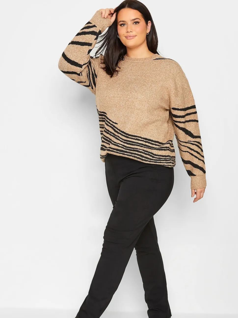 Long Tall Sally Black Stretch Straight Leg Trousers