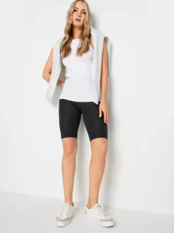Long Tall Sally Black Stretch Cycling Shorts 2 Pack