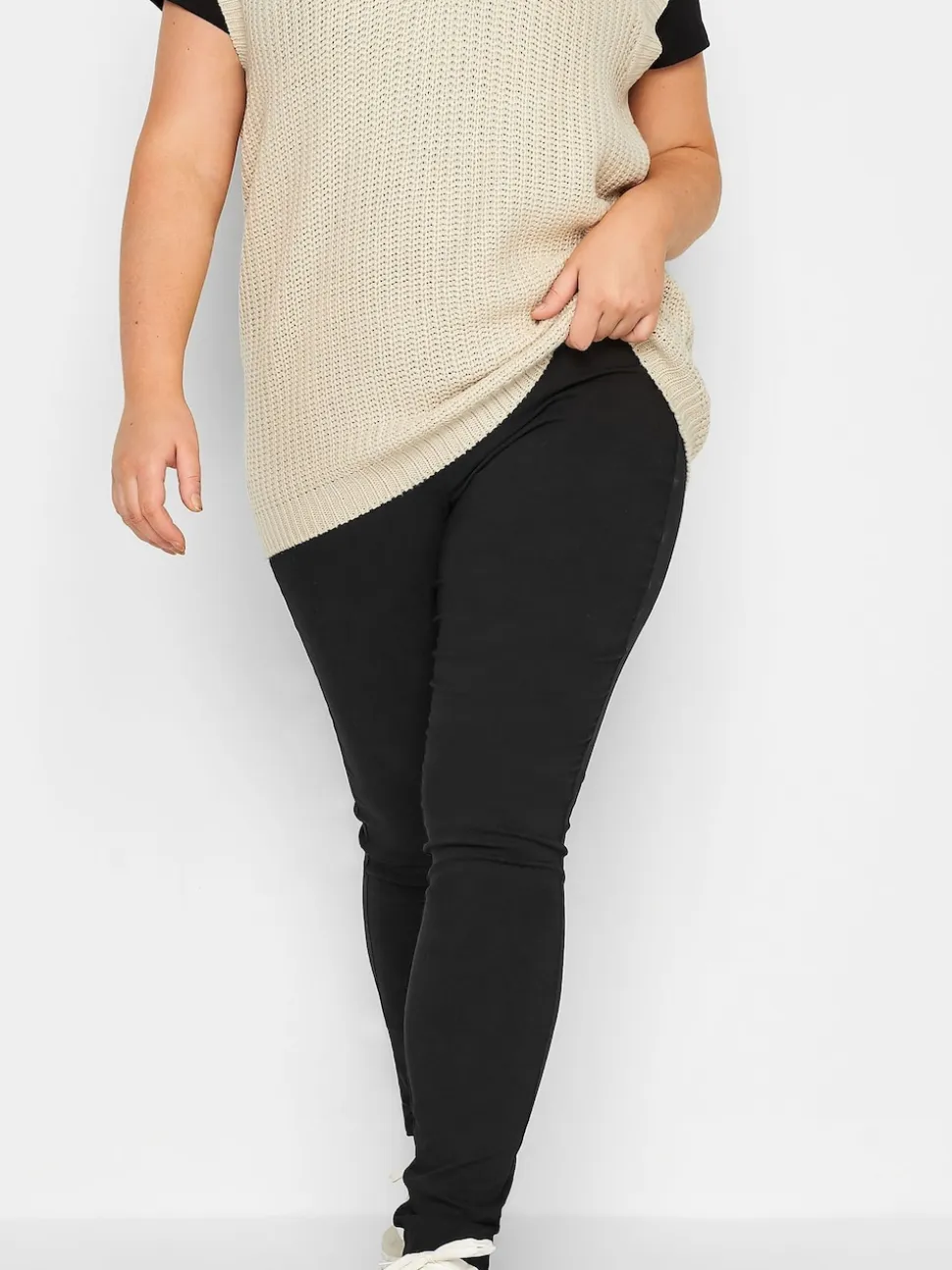 Long Tall Sally Black Stretch Skinny Trousers