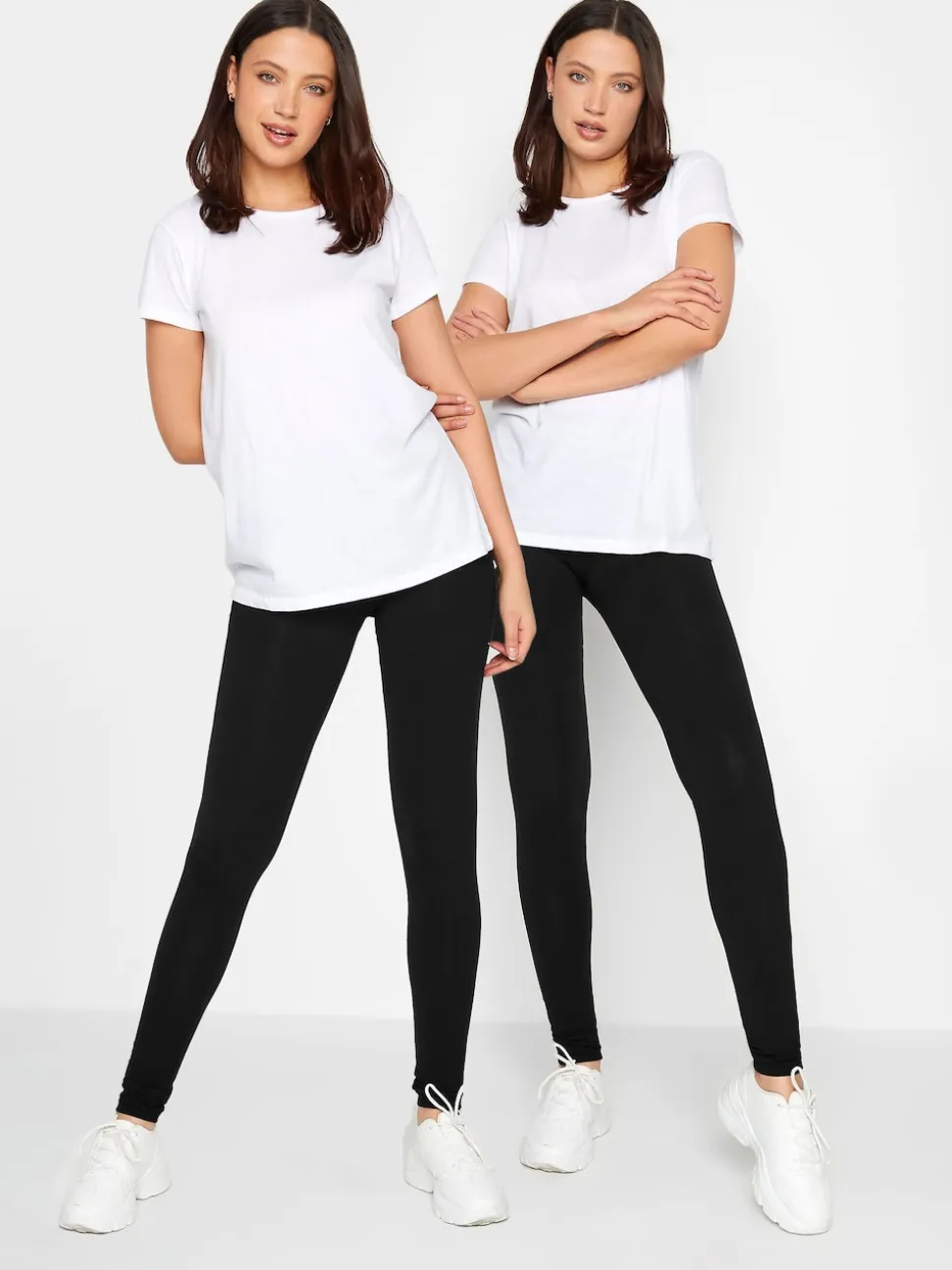 Long Tall Sally Black Stretch Cotton Leggings 2 Pack