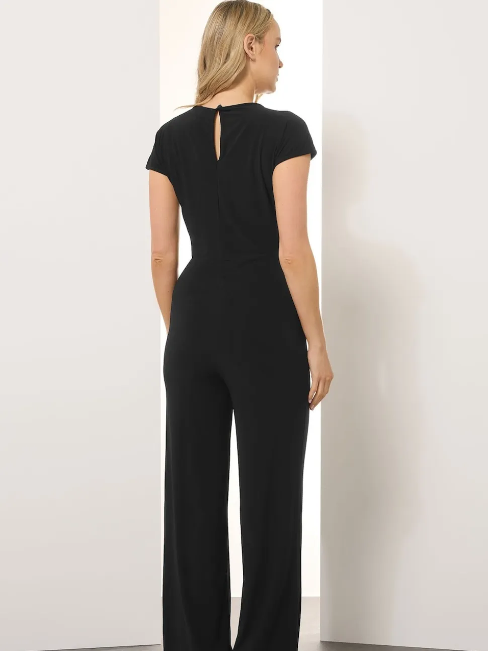 Long Tall Sally Black Twist Front ITY Jumpsuit