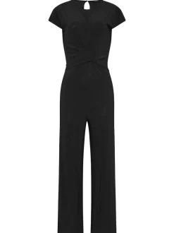 Long Tall Sally Black Twist Front ITY Jumpsuit