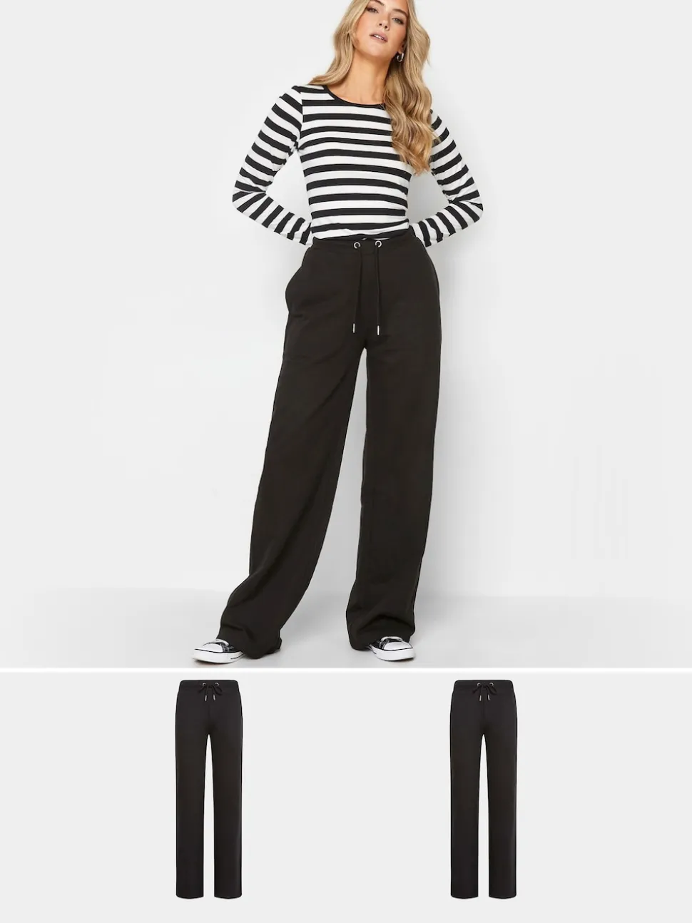 Long Tall Sally Black Wide Leg Joggers 2 Pack