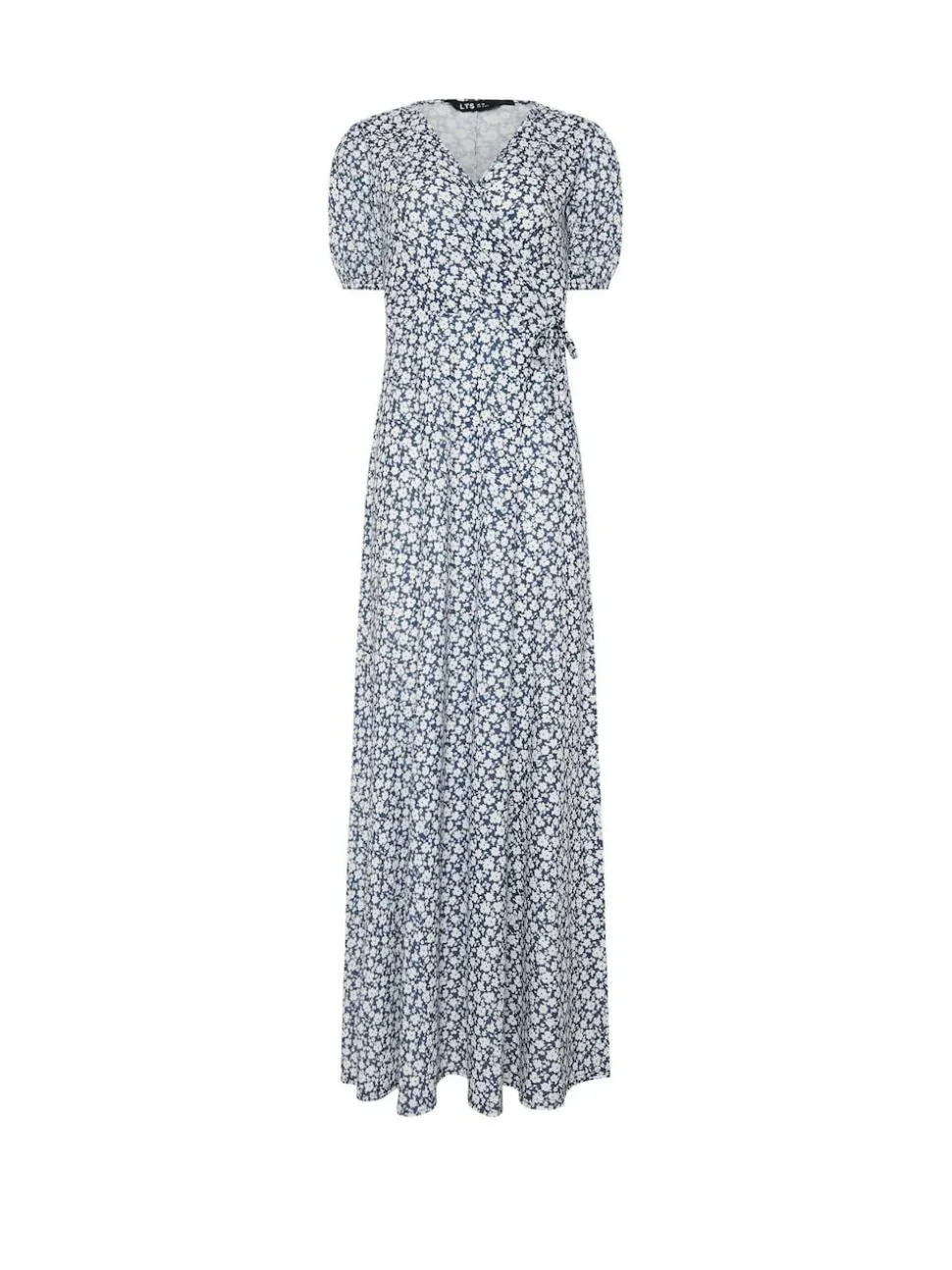 Long Tall Sally Blue Ditsy Wrap Maxi Dress