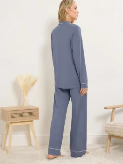 Long Tall Sally Blue Long Sleeve Pyjamas Set