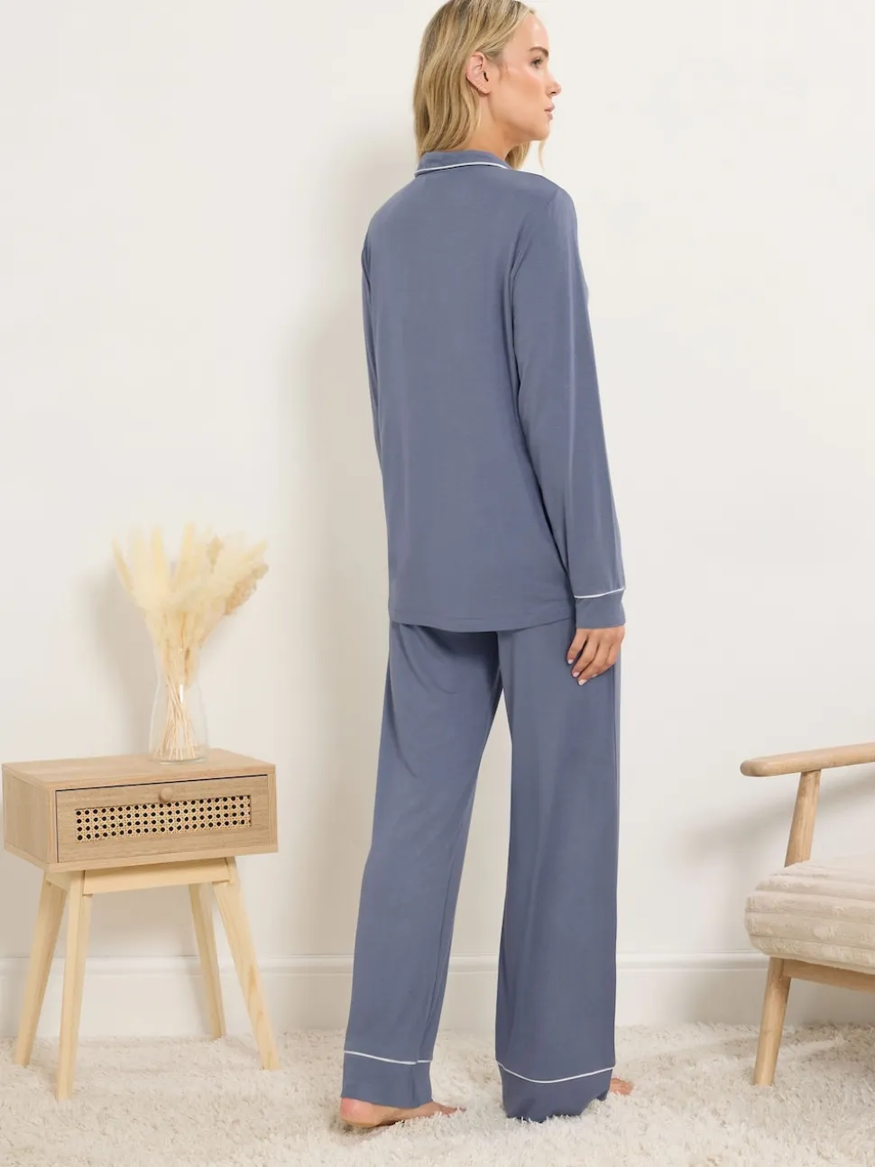 Long Tall Sally Blue Long Sleeve Pyjamas Set