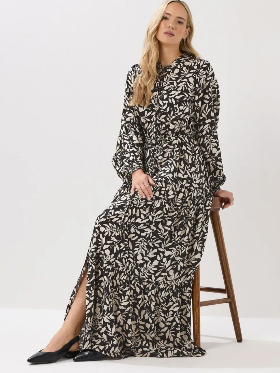 Long Tall Sally Brown Tie Waist Maxi Dress