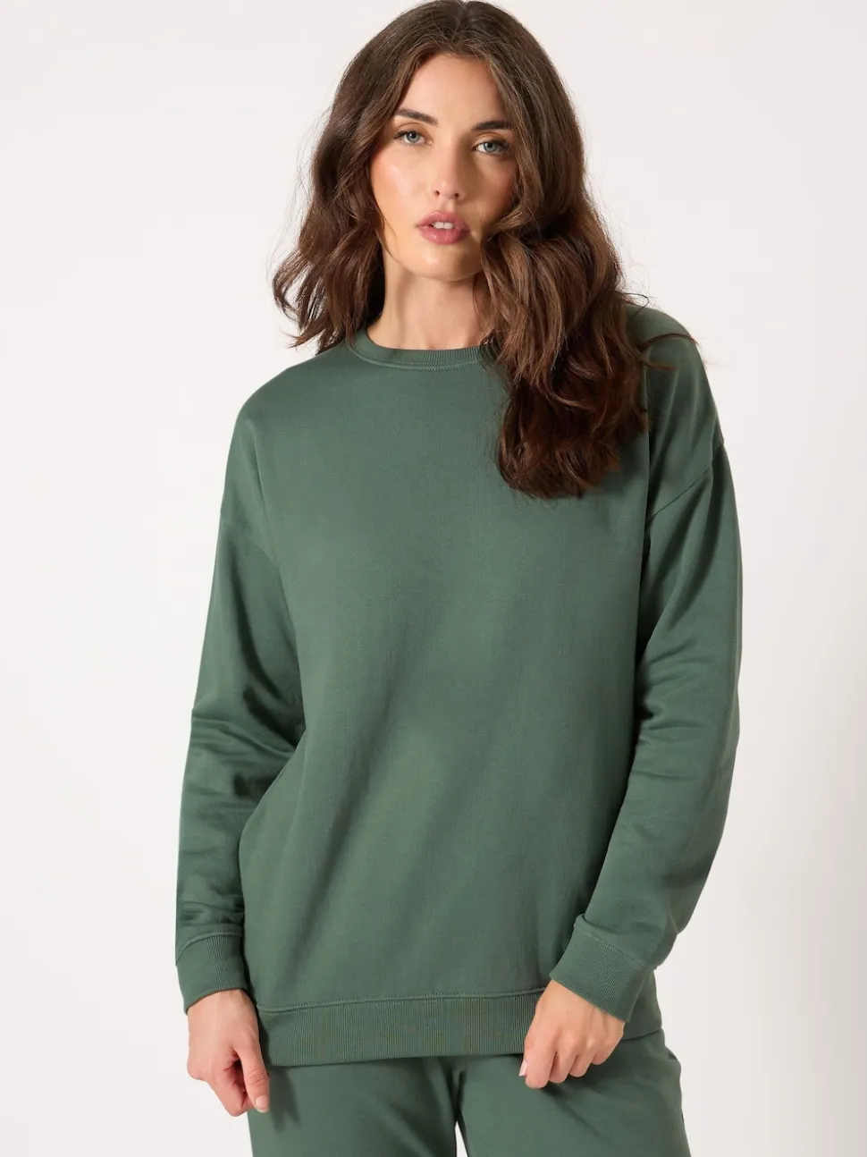 Long Tall Sally Green Crew Neck Sweatshirt
