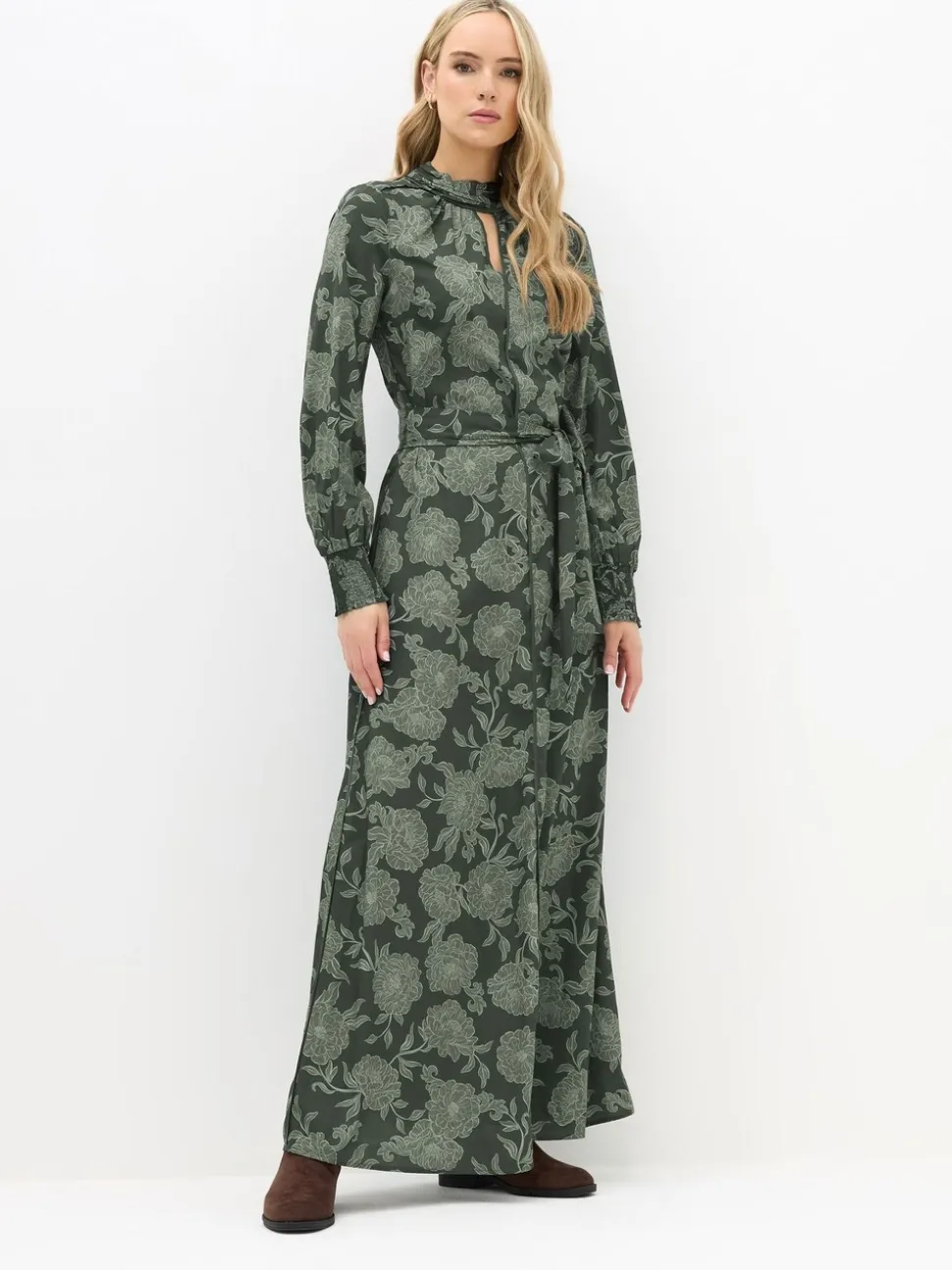 Long Tall Sally Green High Neck Maxi Dress