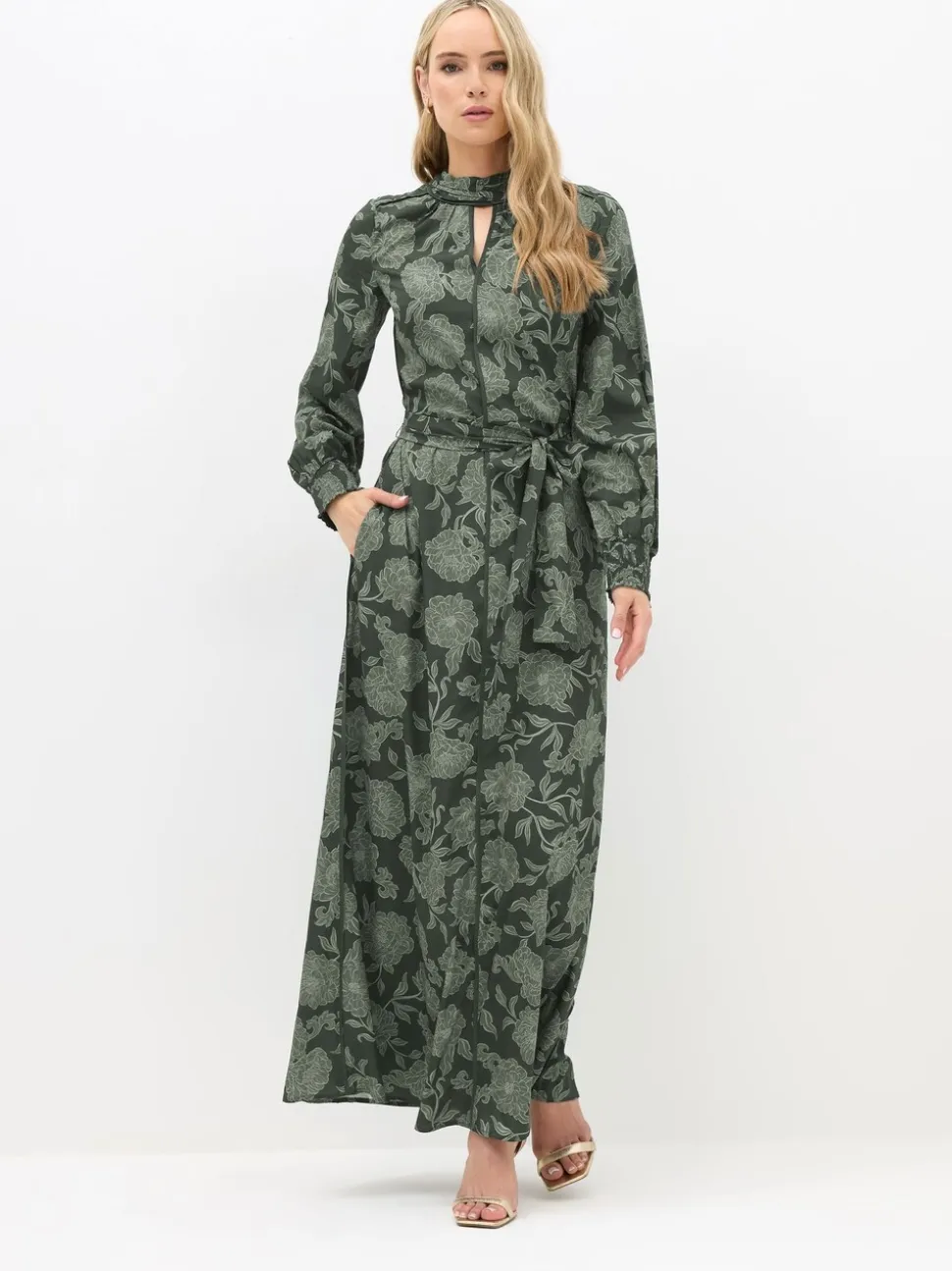 Long Tall Sally Green High Neck Maxi Dress