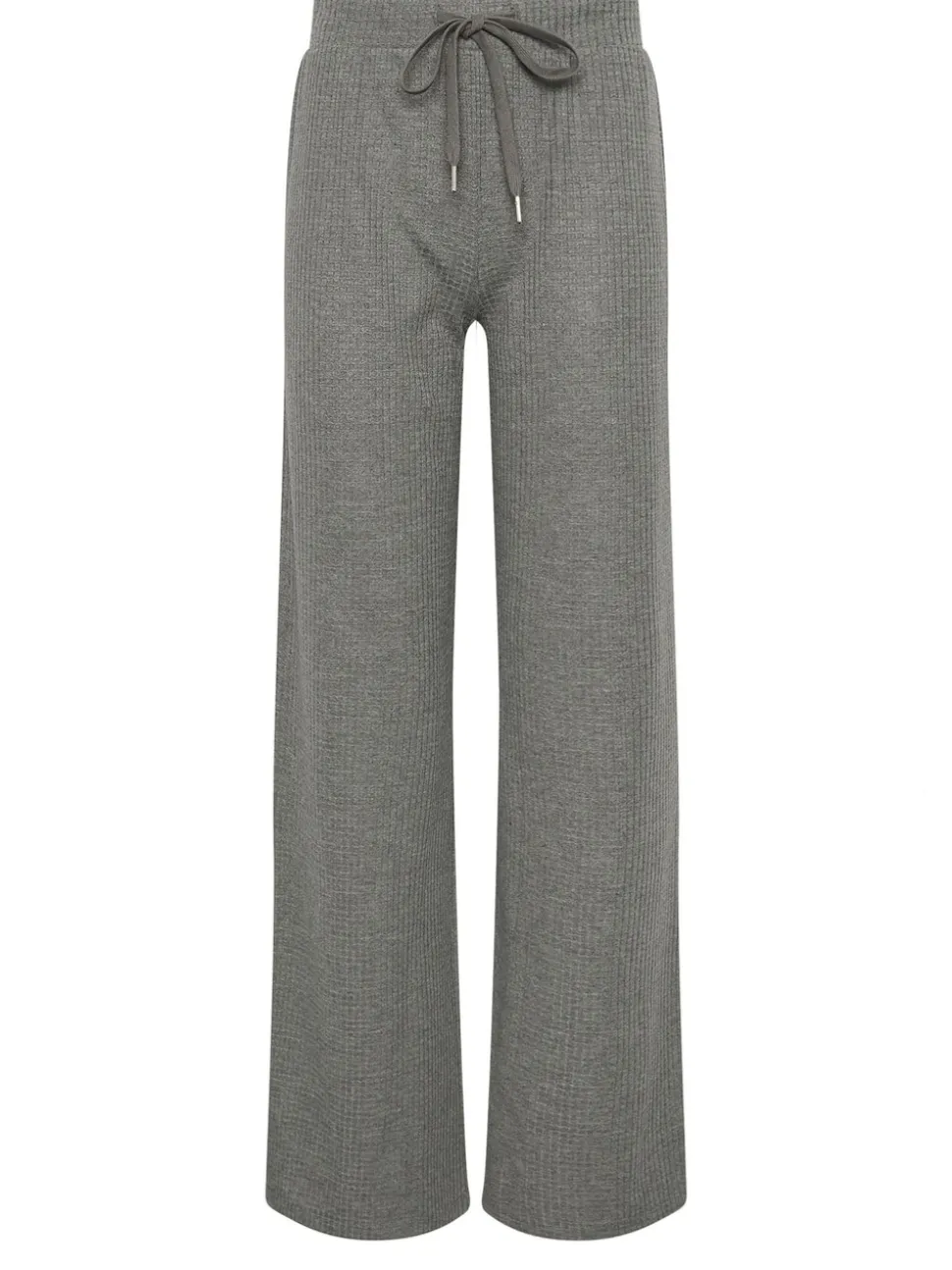 Long Tall Sally Grey Marl Waffle Wide Leg Joggers