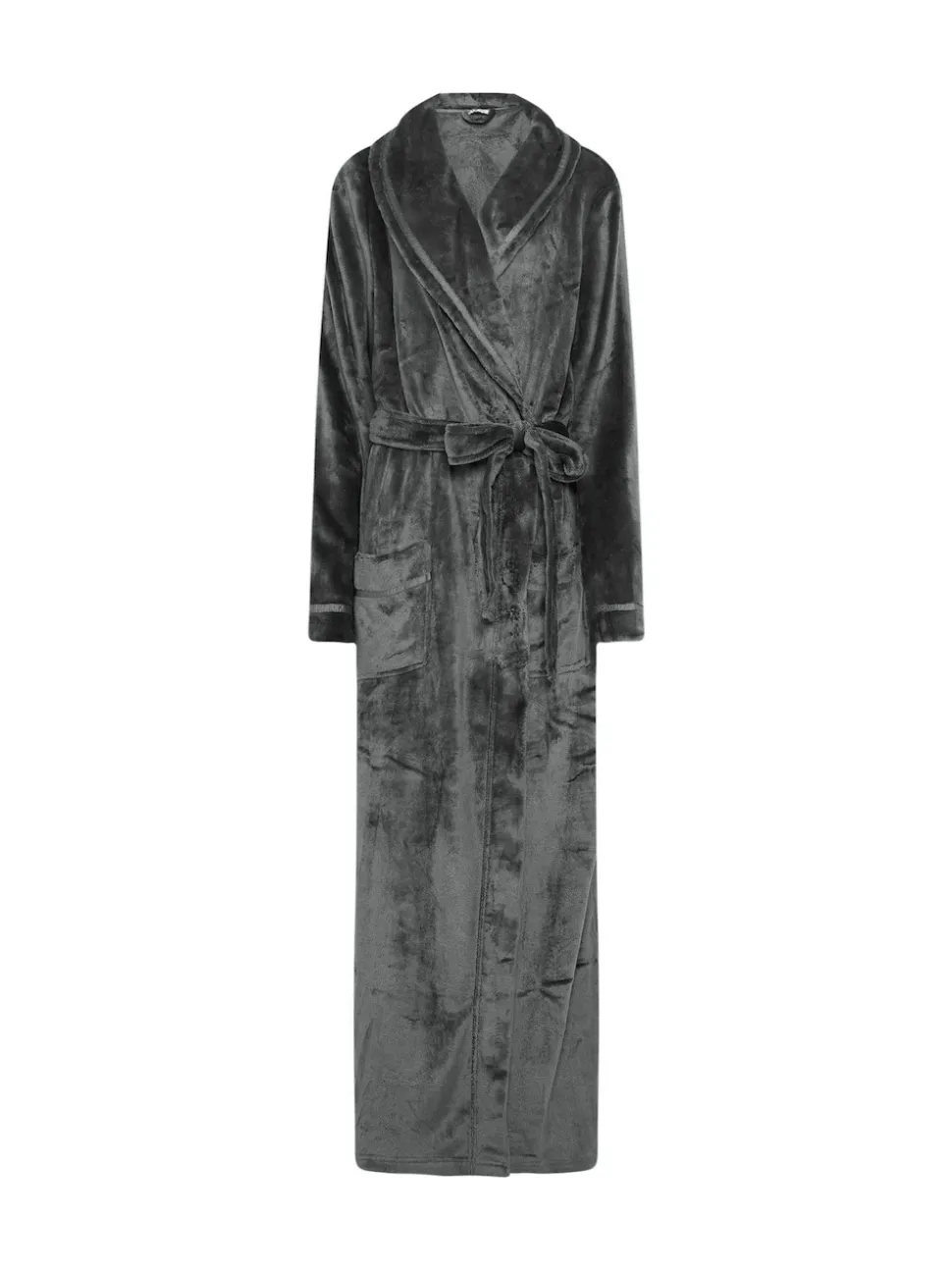 Long Tall Sally Grey Ribbon Shawl Maxi Robe