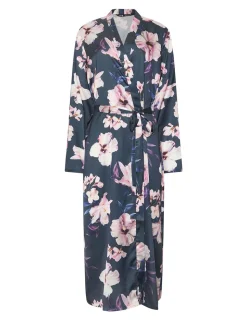 Long Tall Sally Grey Satin Maxi Robe