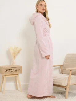 Long Tall Sally Pink Hooded Maxi Robe