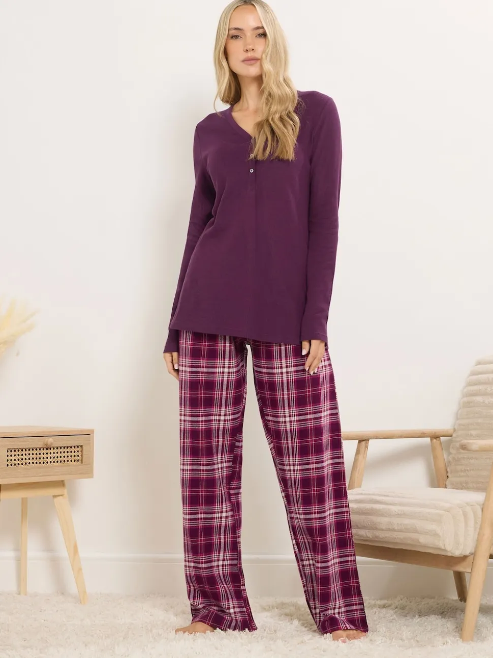 Long Tall Sally Red Check Pyjamas