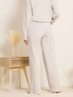 Long Tall Sally White Microfleece Joggers