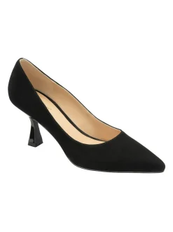 Lotus Black Heeled Shoes