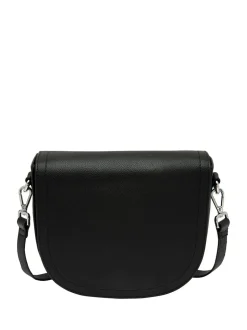 Lotus Black Leather Saddle Bag