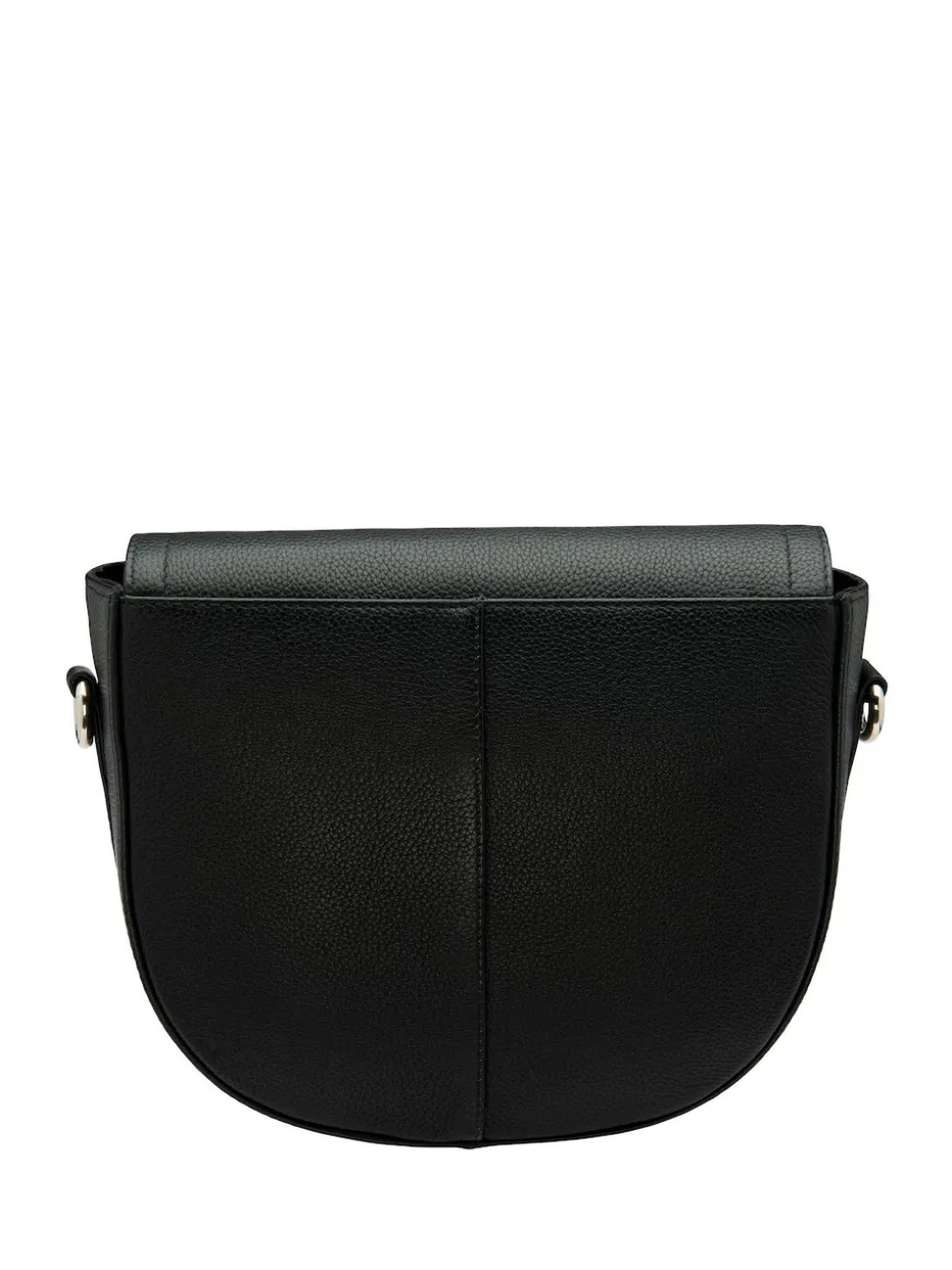Lotus Black Leather Saddle Bag