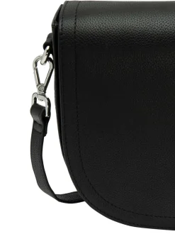 Lotus Black Leather Saddle Bag