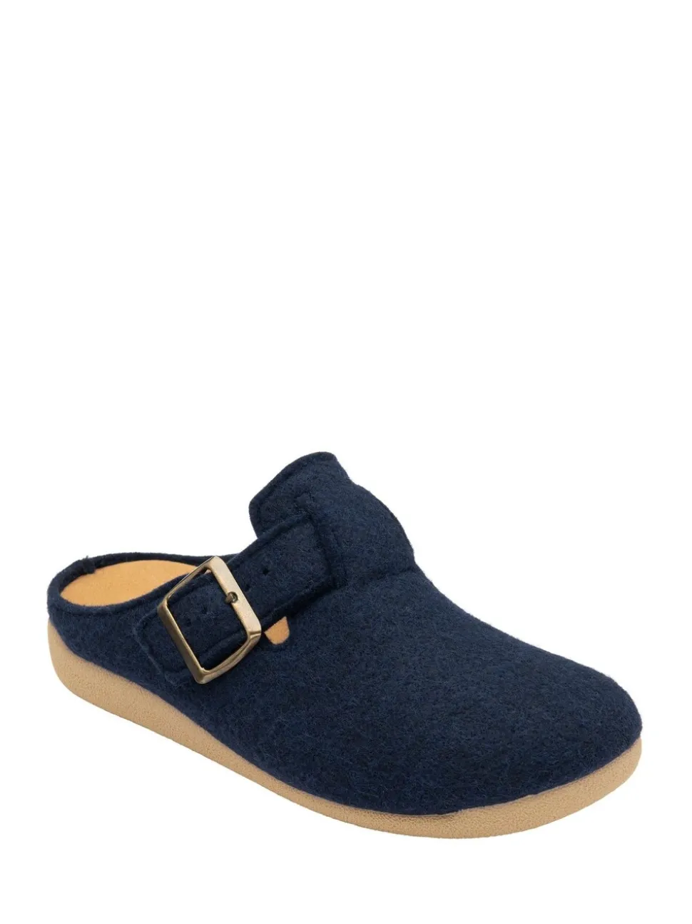 Lotus Blue Textile Mule Slippers