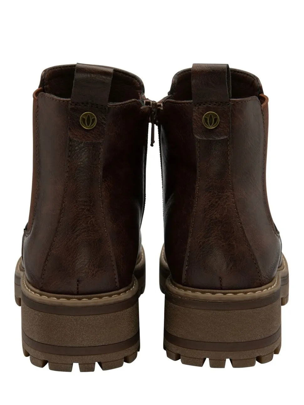 Lotus Brown Wide Fit Casual Ankle Boots