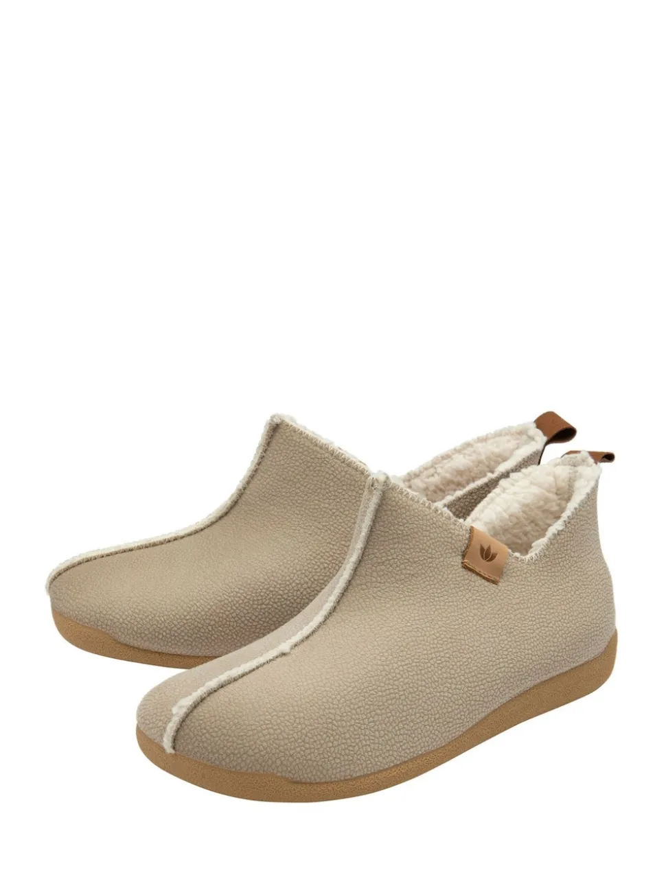 Lotus Natural Textile Bootie Slippers