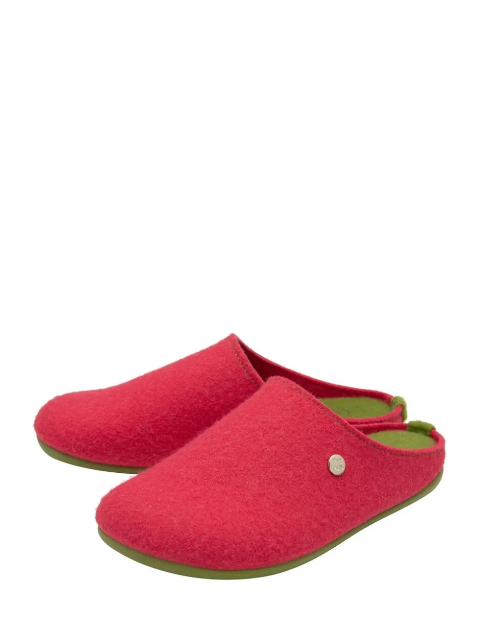 Lotus Orange Textile Flat Mule Slippers