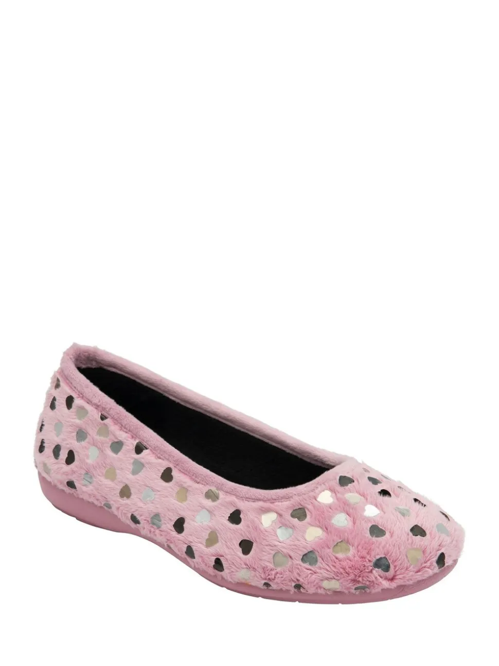 Lotus Pink Textile Ballerina Slippers