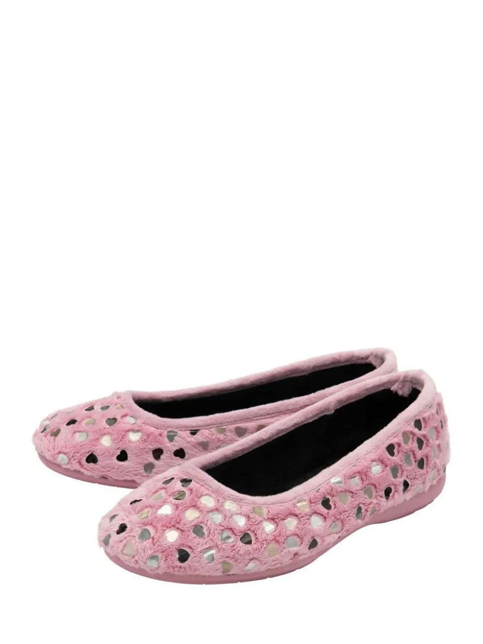 Lotus Pink Textile Ballerina Slippers