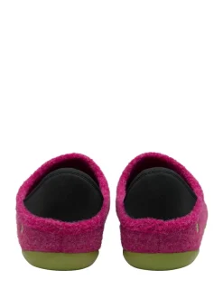 Lotus Pink Textile Flat Slippers