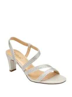 Lotus Silver Diamante Ocassion Sandals