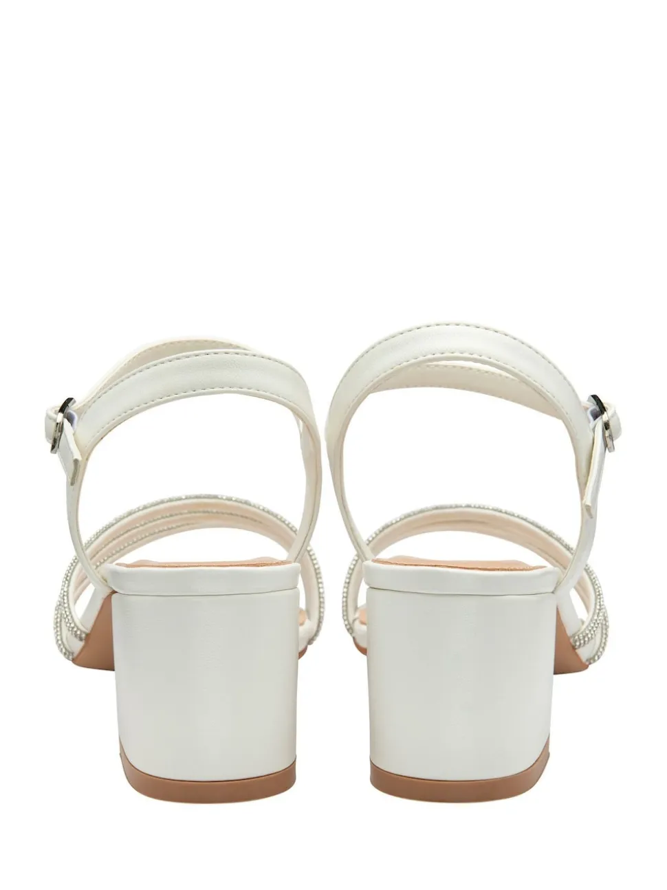 Lotus White Heeled Occasion Sandals