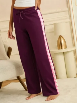 Love & Roses Berry Red Jersey Loungewear Bottoms