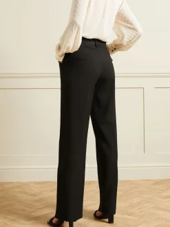 Love & Roses Black Black Wide Leg Trousers