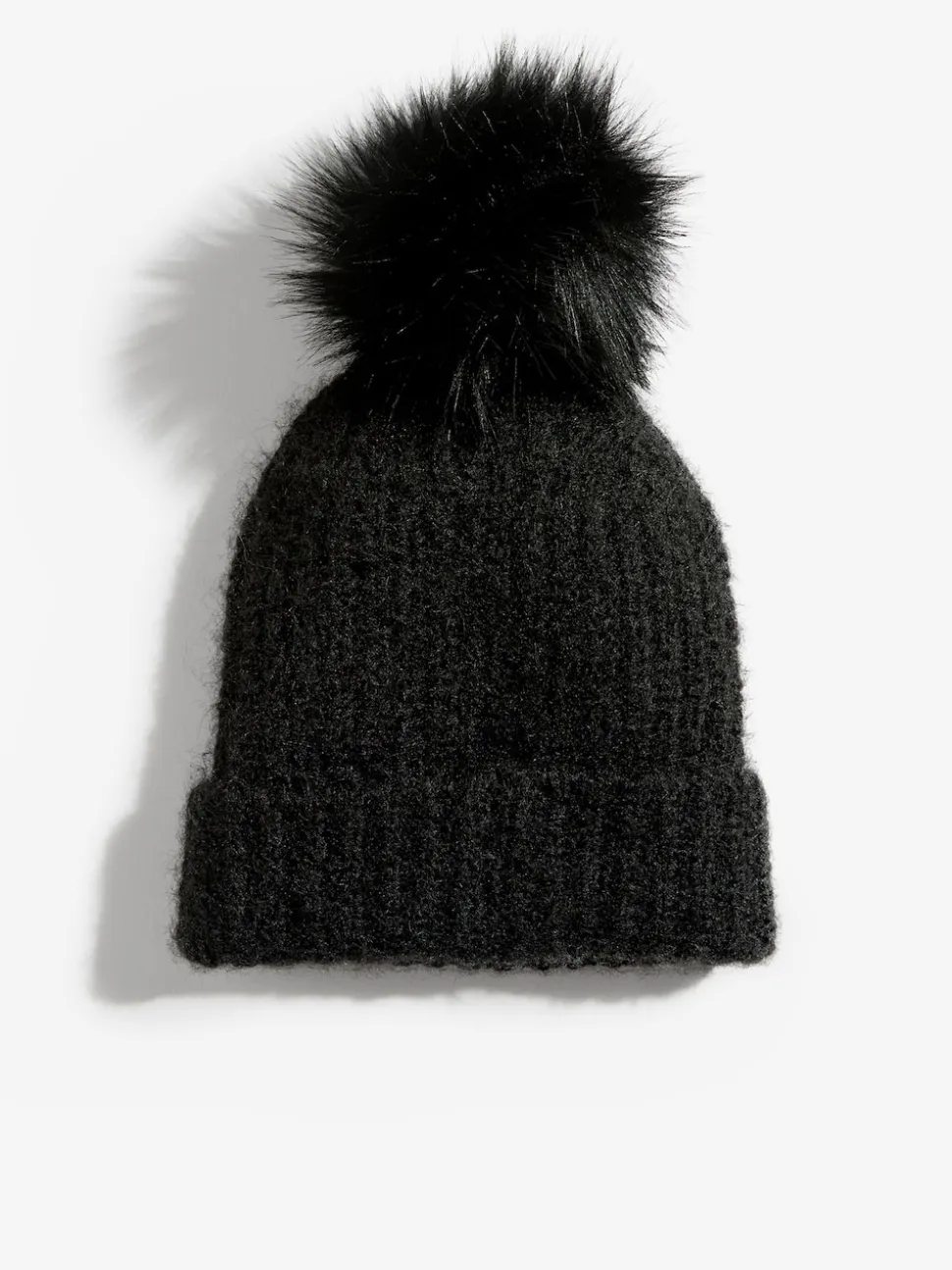 Love & Roses Black Cosy Pom Hat