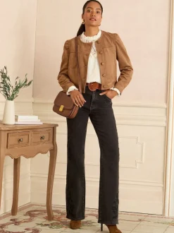 Love & Roses Black Embroidered Petite Bootcut Jeans