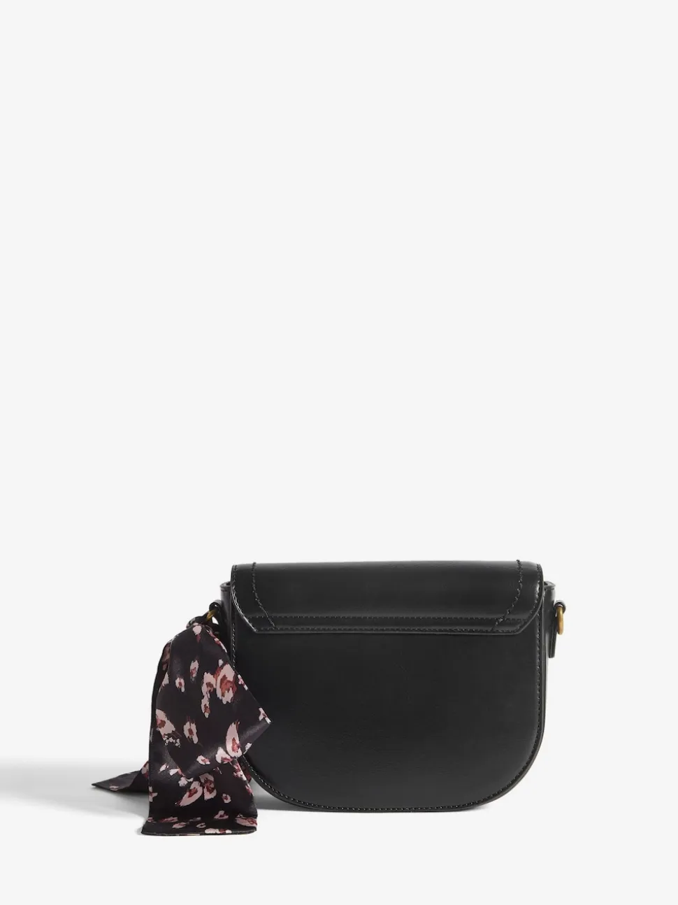Love & Roses Black Suedette Saddle Cross-Body Bag