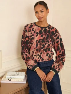 Love & Roses Brown Crew Neck Jersey Sweatshirt